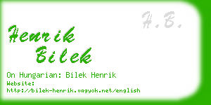 henrik bilek business card